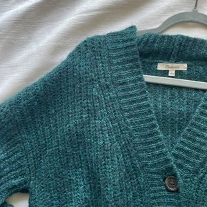 Madewell turquoise cardigan sweater